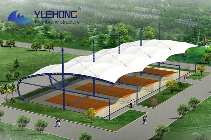 Structures membranaires pour terrains de sport