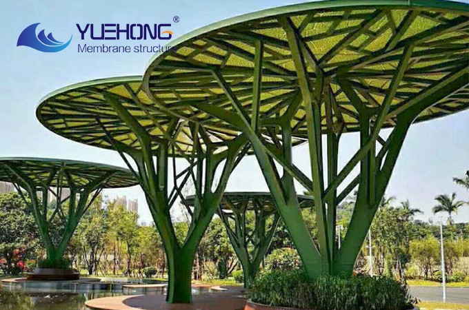 Abri de paysage en structure membrane