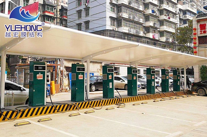 膜结构充电桩棚