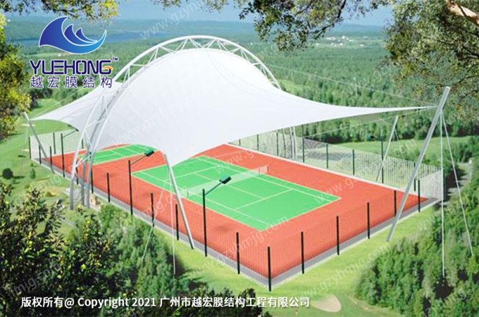 网球场膜结构顶棚