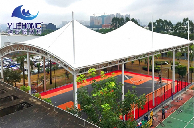 篮球场膜结构顶棚