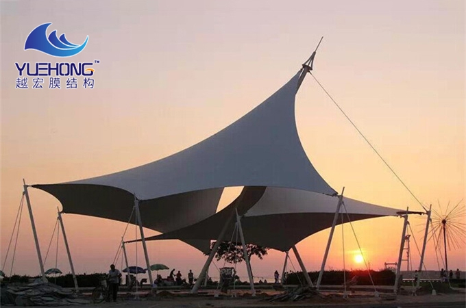 沙滩膜结构景观棚