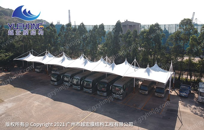 广东珠海某电子厂膜结构车棚工程案例