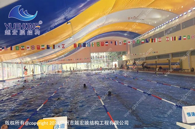广州某游泳馆膜结构顶棚工程案例